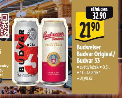 PIVO BUDWEISER BUDVAR