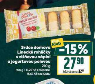 SRDCE DOMOVA LINECK ROHLKY S VIOVOU NPLN A JOGURTOVOU POLEVOU