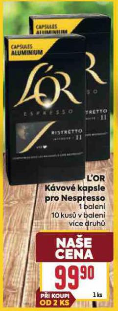 LOR KVOV KAPSLE PRO NESPRESSO