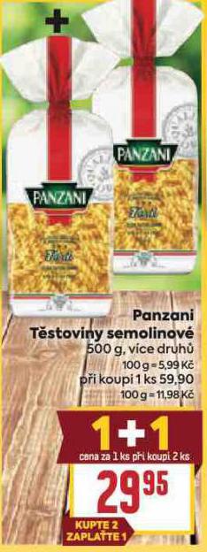 PANZANI TSTOVINY SEMOLINOV