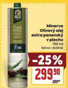 MINERVA OLIVOV OLEJ EXTRA PANENSK V PLECHU