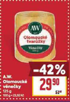 A.W. OLOMOUCK TVARَKY VELK