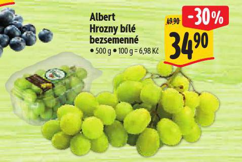 HROZNY BÍLÉ BEZSEMENNÉ