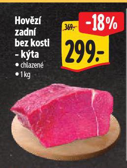 HOVĚZÍ ZADNÍ BEZ KOSTI - KÝTA