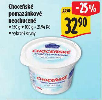 CHOCEŇSKÉ POMAZÁNKOVÉ NEOCHUCENÉ