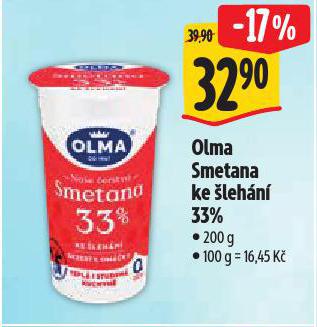OLMA SMETANA KE ŠLEHÁNÍ 33%