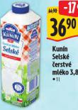 KUNÍN SELSKÉ ČERSTVÉ MLÉKO 3,8%