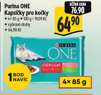 PURINA ONE KAPSIČKY PRO KOČKY