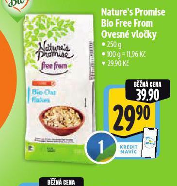 NATURE´S PROMISE BIO FREE FORM OVESNÉ VLOČKY