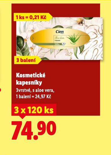 CIEN KOSMETICK KAPESNKY