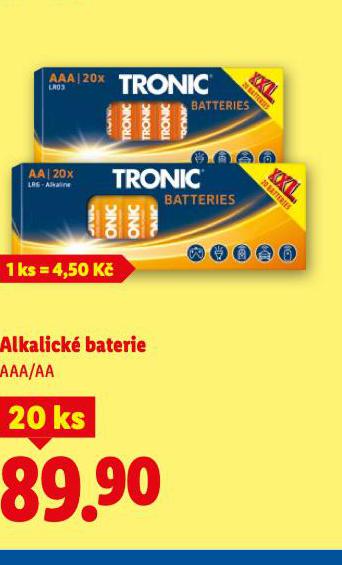 TRONIC ALKALICK BATERIE