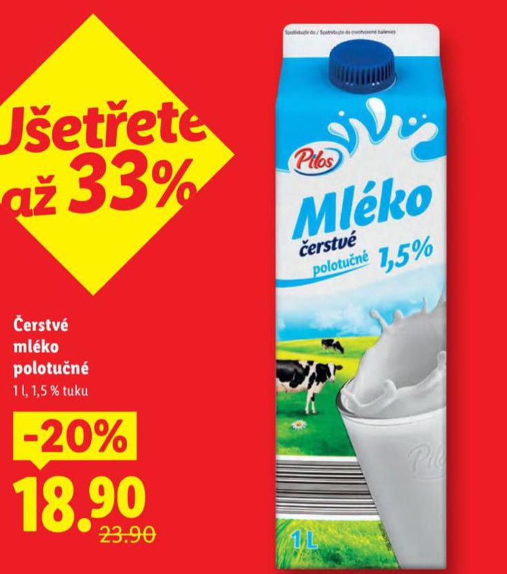 ČERSTVÉ MLÉKO POLOTUČNÉ