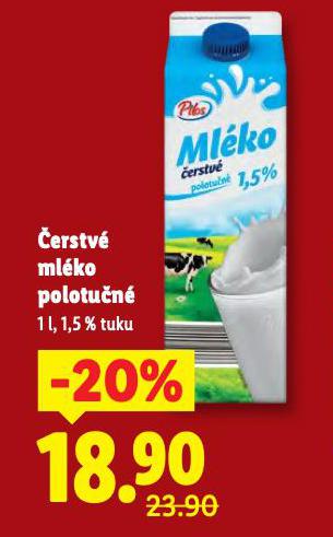 ČERSTVÉ MLÉKO POLOTUČNÉ