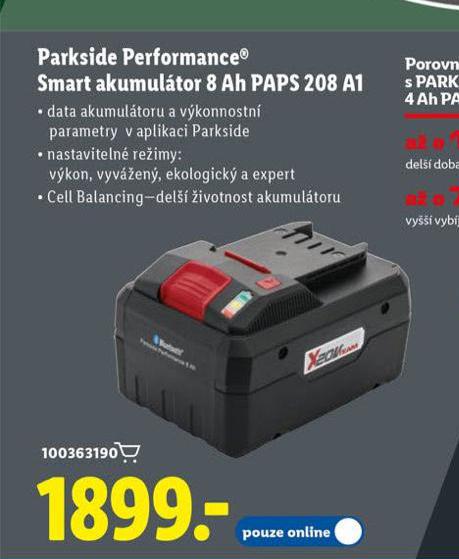 PARKSIDE PERFORMANCE SMART AKUMULTOR