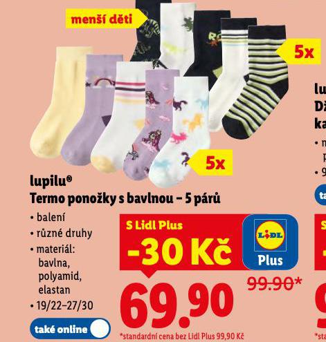 LUPILU TERMO PONOKY S BAVLNOU