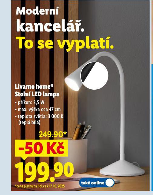 LIVARNO HOME STOLN LED LAMPA