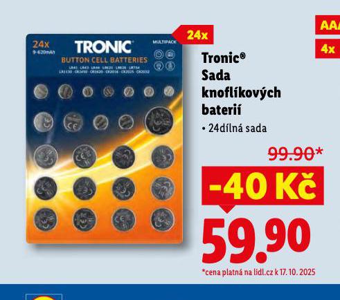 TRONIC SADA KNOFLKOVCH BATERI