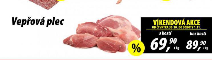 VEPŘOVÁ PLEC BEZ KOSTI