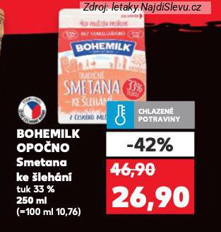 BOHEMILK OPOČNO SMETANA KE ŠLEHÁNÍ