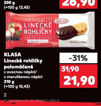 KLASA LINECKÉ ROHLÍČKY POLOMÁČENÉ