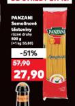 PANZANI SEMOLINOVÉ TĚSTOVINY