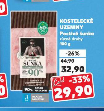 KOSTELECKÉ UZENINY POCTIVÁ ŠUNKA