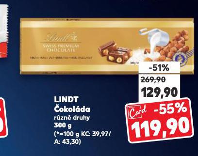 LINDT ČOKOLÁDA