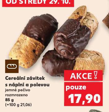 CEREÁLNÍ ZÁVITEK S NÁPLNÍ A POLEVOU