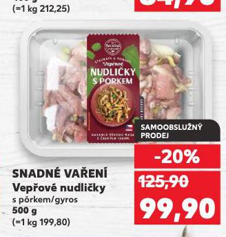 SNADNÉ VAŘENÍ VEPŘOVÉ NUDLIČKY