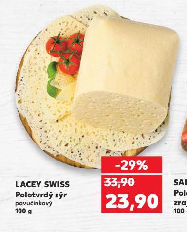LACEY SWISS POLOTVRDÝ SÝR