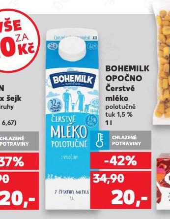 BOHEMILK OPOČNO ČERSTVÉ MLÉKO