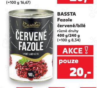 BASSTA FAZOLE ČERVENÉ