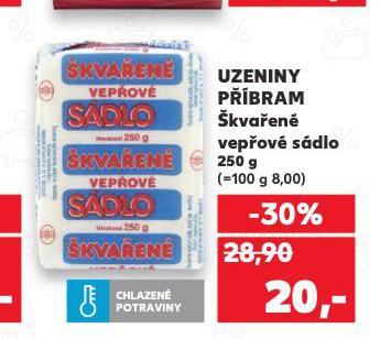 UZENINY PŘÍBRAM ŠKVAŘENÉ VEPŘOVÉ SÁDLO