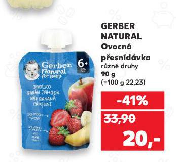GERBER NATURAL OVOCNÁ PŘESNÍDÁVKA