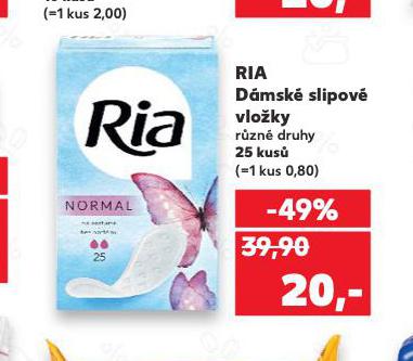 RIA DÁMSKÉ SLIPOVÉ VLOŽKY