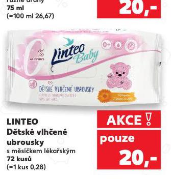 LINTEO BABY DĚTSKÉ VLHČENÉ UBROUSKY