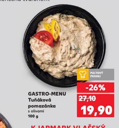 GASTRO-MENU TUŇÁKOVÁ POMAZÁNKA