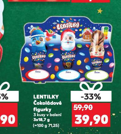 LENTILKY ČOKOLÁDOVÉ FIGURKY