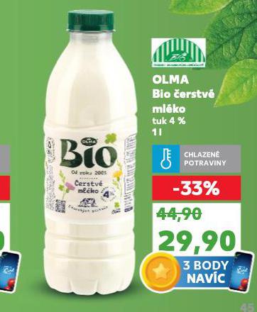 OLMA BIO ČERSTVÉ MLÉKO