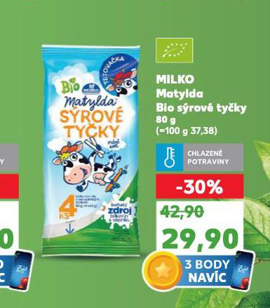 MILKO MATYLDA BIO SÝROVÉ TYČKY