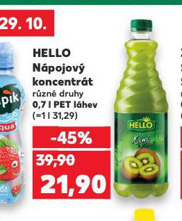 HELLO NÁPOJOVÝ KONCENTRÁT