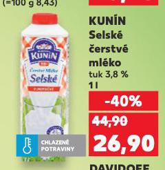 KUNÍN SELSKÉ ČERSTVÉ MLÉKO