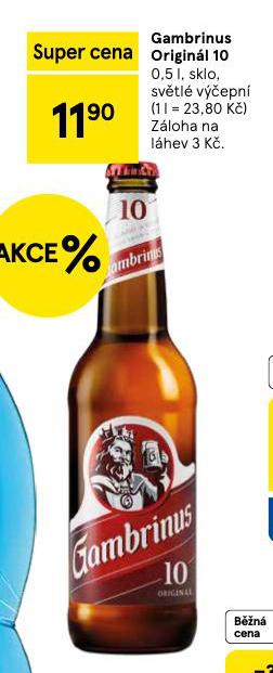 PIVO GAMBRINUS ORIGINL 10