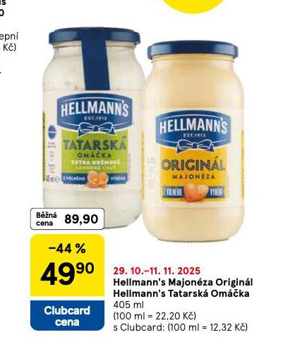 HELLMANN´S TATARSKÁ OMÁČKA, MAJONÉZA