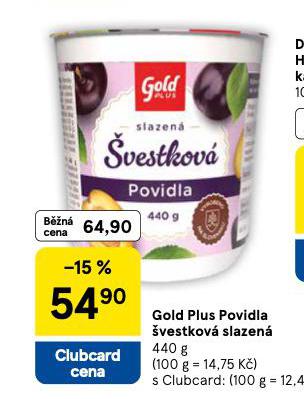 GOLD PLUS POVIDKA ŠVETSKOVÁ SLAZENÁ