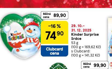 KINDER SURPRISE SRDCE