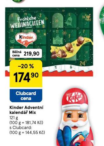 KINDER ADVENTNÍ KALENDÁŘ MIX