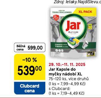 JAR KAPSLE DO MYČKY