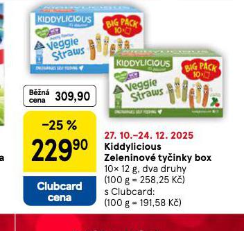 KIDDYLICIOUS ZELENINOVÉ TYČINKY BOX