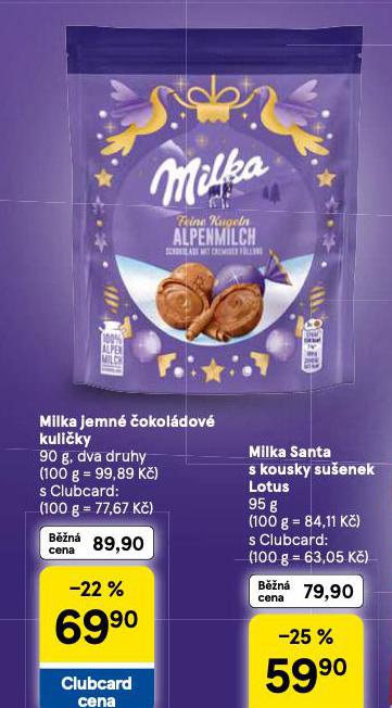 MILKA JEMNÉ ČOKOLÁDOVÉ KULIČKY